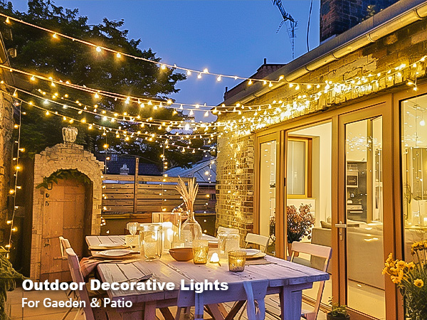 warm white string lights for outside