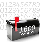 ASSURED SIGNS Reflective Mailbox Numbers Stickers for Outside - 5 Sets, 2" Tall 0-9 Numbers Plus ...