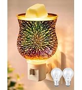 JOYOLO Wax Melt Warmer, Plug in Wax Warmer for Scented Wax & Fragrance Oil, 3D Glass Wax Melter w...