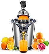 FOHERE Citrus Juicer Electric Orange Juicer Squeezer with Humanized Handle, Powerful 160W Silent ...