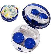 YKuzLx Contact Lens Case with Mirror, Handmade Cute Contact Case with Tweezers Remover Tool Solut...