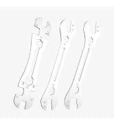 Vancoat 3 PCS Universal Thin Hub Cone Wrench Set, Cr-V Steel + Ni-Cr Plating Super Hard Bicycle W...