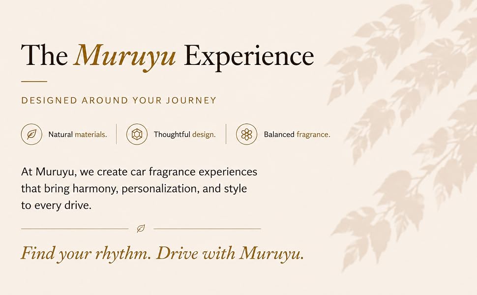 Muruyu brand story with natural materials and balanced fragrance design
