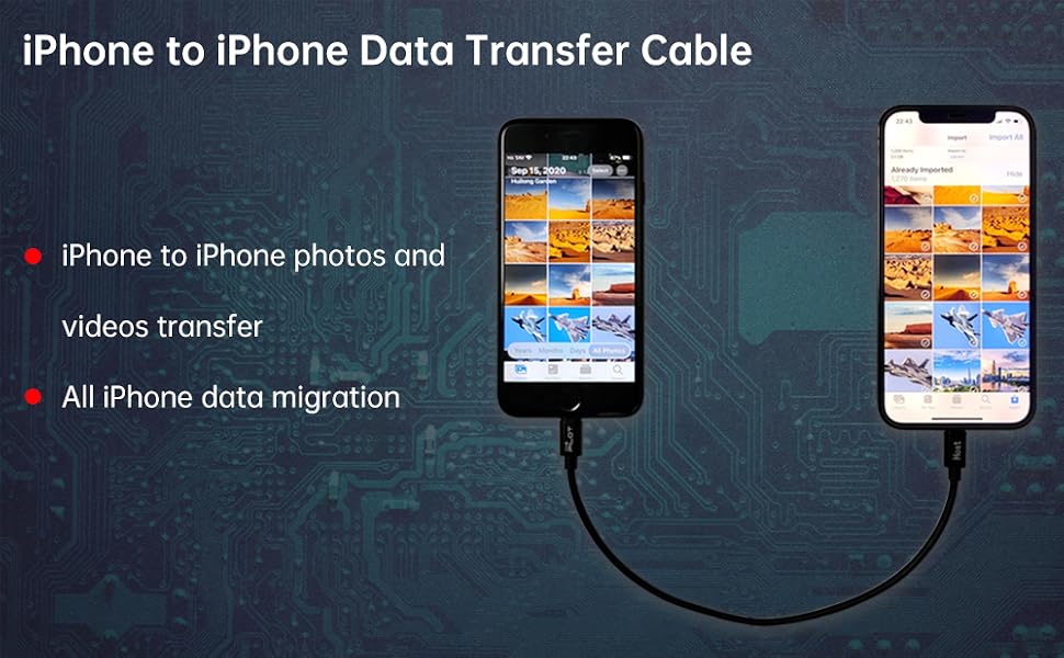 For iPhone to iPhone Data Transfer Cable