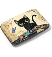 Atufsuat Credit Card Holder, Mini Aluminum Card Wallet RFID Blocking Slim Metal Hard Card Case fo...