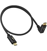 Poyiccot USB C to USB C Cable 2ft, USB C 90 Degree Cable 240W, 40Gbps USB 4 Cable for Thunderbolt...