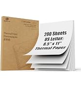 Rongta Thermal Printer Paper 8.5 x 11 Inch, Advanced Quick-Dry US Letter Size Thermal Paper Compa...