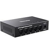 Tenda TEG1005D 5 Port Gigabit Switch, Unmanaged Ethernet Switch, Network Splitter with Traffic Op...