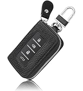 Car Key Fob Case for Replacing Old Key Fob Cover,Genuine Leather Car Key Case Holder with Key Rin...