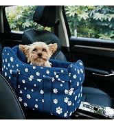 Cullaby Center Console Dog Car Seat for Small Dogs Up to 15 lbs, Navy Blue | Alexa, find me a car...