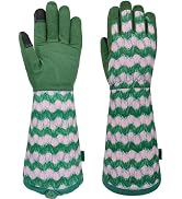 MSUPSAV Gardening Gloves,Rose Pruning Garden Gloves,Gauntlet Gloves,Yard Work Gloves,Gardening Gi...