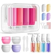 Muslish 21 Pack Travel Bottles for Toiletries, Leak-Proof TSA Compliant Silicone Travel Size Cont...