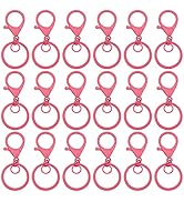 30Pcs Lobster Claw Clasps Keychain for Jewelry Making,Metal Lobster Clasp Swivel Trigger Clips wi...