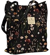 Miss Adola Corduroy Tote Bag for Women - Reusable Totes with Magnetic Buckle & Pocket Aesthetic D...