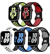 Lerobo 5 Pack Sport Band Compatible with Apple Watch Ultra 2 & Ultra Band 49mm 46mm 45mm 44mm 42m...