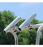 Marinebaby (2X) 316 Stainless Tournament Style Boat Fishing Holder Clamp on Fishing Rod Holder fo...