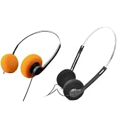WLngtv 2 Pcs Retro On Ear Headphones, Wired Stereo Headphones, Headphone, Lightweight Portable He...