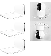 OAPRIRE Acrylic Floating Wall Shelves Set of 3 for Security Cameras, Baby Monitors, Speakers - Un...