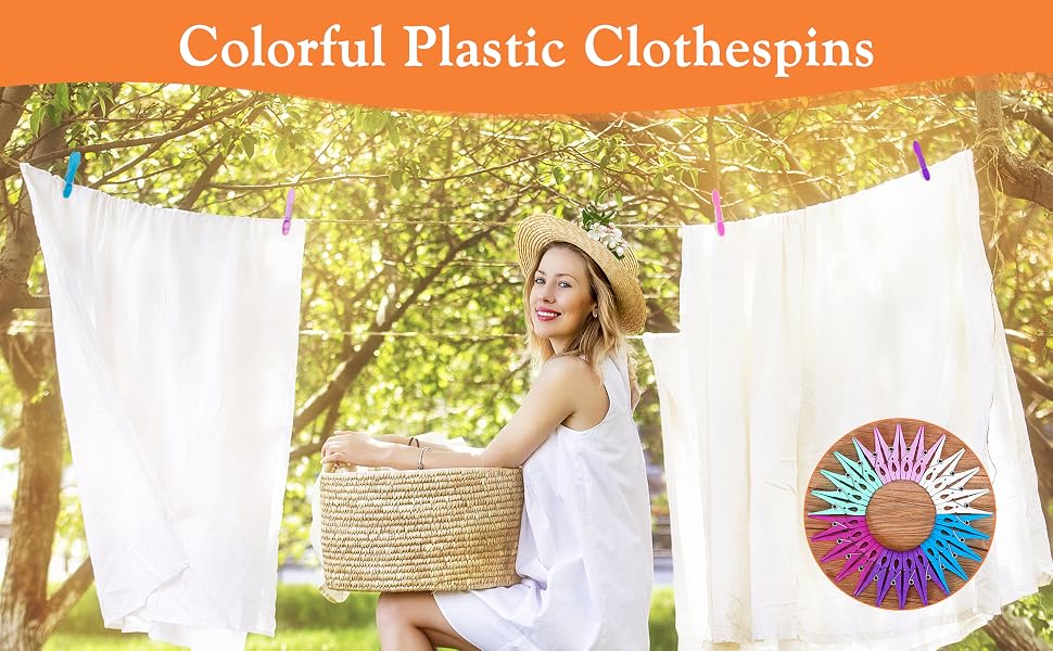 Colorful Plastic Clothespins