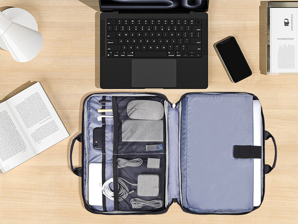Waterproof Laptop Sleeve Briefcase Men Women Bag with Organizer