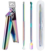 Professional Acrylic Nail Tips Clippers, Nail Tip Cutter with Cuticle Pusher Peeler for Acrylic N...