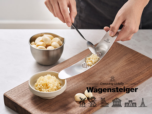 WAGENSTEIGER Curved stainless garlic presser