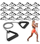 GHCTFE 20PCS Resistance Bands with Handles for Gym Members Sports Class Students Gift, Exercise B...