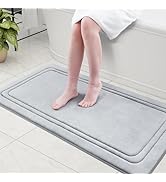 Grandaily Memory Foam Bath Mat Rug 47x24, Ultra Soft, Non-Slip and Absorbent Bathroom Rugs, Machi...