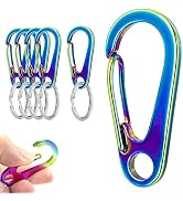 5 PCS Dog ID Tag Clips Holder 1.77 Inch Mini Custom Quick Release Hook with Key-Chain Ring EDC St...
