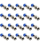 TLS.Eagle RG6 Compression F Type Straight Antenna Cable Connector Coax Adapter Pack of 20