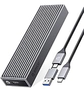 ORICO M.2 NVMe SSD Enclosure Aluminum Tool-Free Adapter, 10Gbps USB3.2 USB-C M2 Reader for M.2 PC...