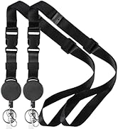 DELSWIN Heavy Duty Retractable Lanyard - 2 Pack Breakaway Lanyards for ID Badges Keys, Retractabl...