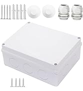 Junction Box, Zulkit Project Box with Reserved Holes IP65 Waterproof Dustproof Electrical Box ABS...