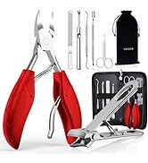 Toenail Clippers for Seniors Thick Ingrown Toenails, Toe Nail Clippers Set for Men Women, Heavy D...