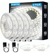DAYBETTER 2 Pack White LED Strip Light, 40ft Dimmable Bright Rope Light, 6500K 24V Light Strips, ...
