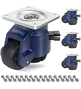 ENYKE 2 inch Leveling Casters set of 4 with Upgraded Handle, 60F Plate Mount Heavy Duty Casters, ...