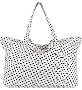 UERRUAM Extra Large Beach Bag for Women,Big Weekender Tote with Zipper and Pocket for Overnight T...