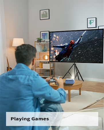 Projector Screen with Stand, 80 Inch Portable Projector Screen Outdoor Indoor