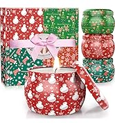DeckTheHalls Christmas Candles with 8% Natural Aroma Essential Oil, Scented Candles for Reading, ...