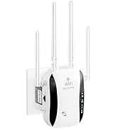KKH Easy Setup Wifi Repeater Extender Long Range 2.4g Wireless Internet with Ethernet Port, Wifi ...