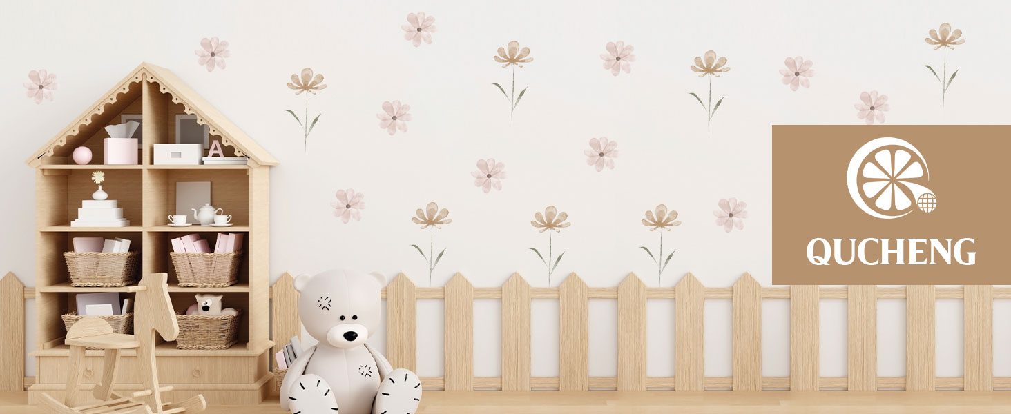 Boho Watercolor Nursery Wall Stickers
