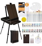 CONDA 70” Art Set with French Easel of Aluminum Legs, Folding Sketch Painting Easel with Drawer, ...