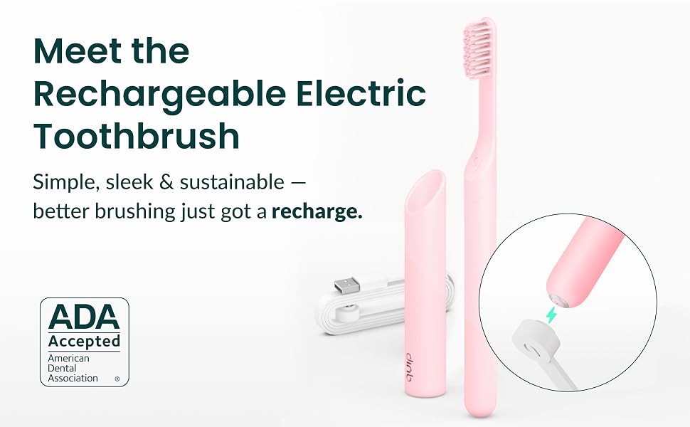 Meet the Rechargeable Electric Toothbrush. Simple and sleek.
