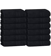 BOUTIQUO Ultra Soft Cotton Washcloths, Contains 12 Piece Face Cloths 12x12 inch, Ideal for Everyd...