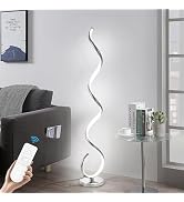 EIDISUNY Modern Floor Lamp for Living Room, 3 Color Temperature LED Spiral Floor Lamps with Remot...
