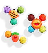 ALASOU 3PCS Pop Suction Cup Spinner Sensory Airplane Travel Toys for 1 Year Old Boy Girl Infant T...