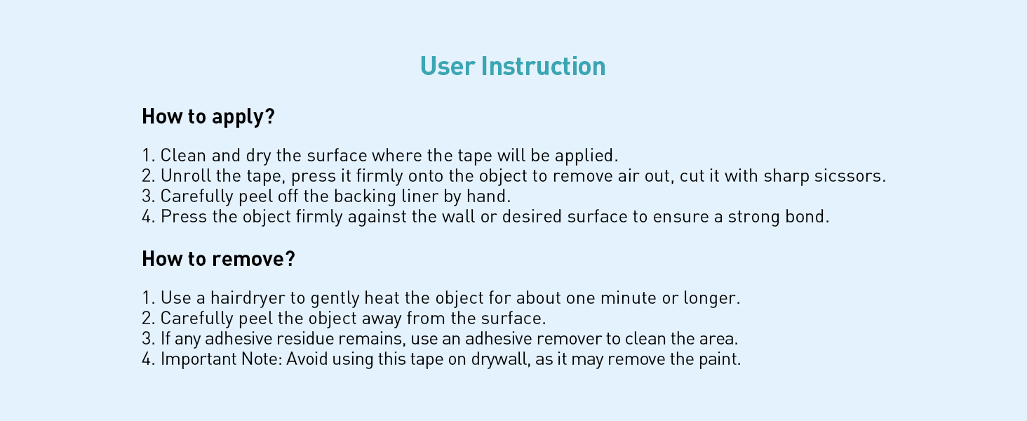 User Instruction