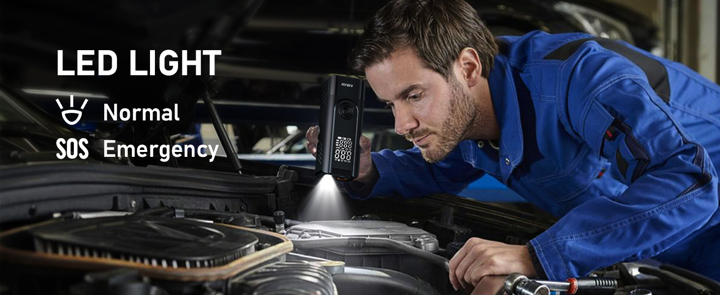 Portable Tire Inflator Air Compressor Cordless bike pump tire inflator with led lights