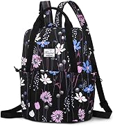 KAMO Women Fashion Backpack Purse Multi Pockets Original Print Daypack Casual Sling Bag for Women...
