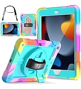 LTROP Case for iPad 9th/ 8th/ 7th Generation (2021/2020/2019), Shockproof 10.2” iPad Cover with S...